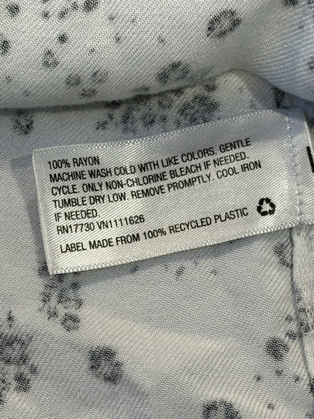 Isabel Maternity by Ingrid & Isabel White Button-Up Shirt w/Navy Floral Print - Picture 5 of 8